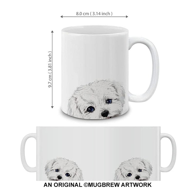 MUGBREW Maltese Dog Ceramic Coffee Mug Tea Cup, 11 OZ - Image 3